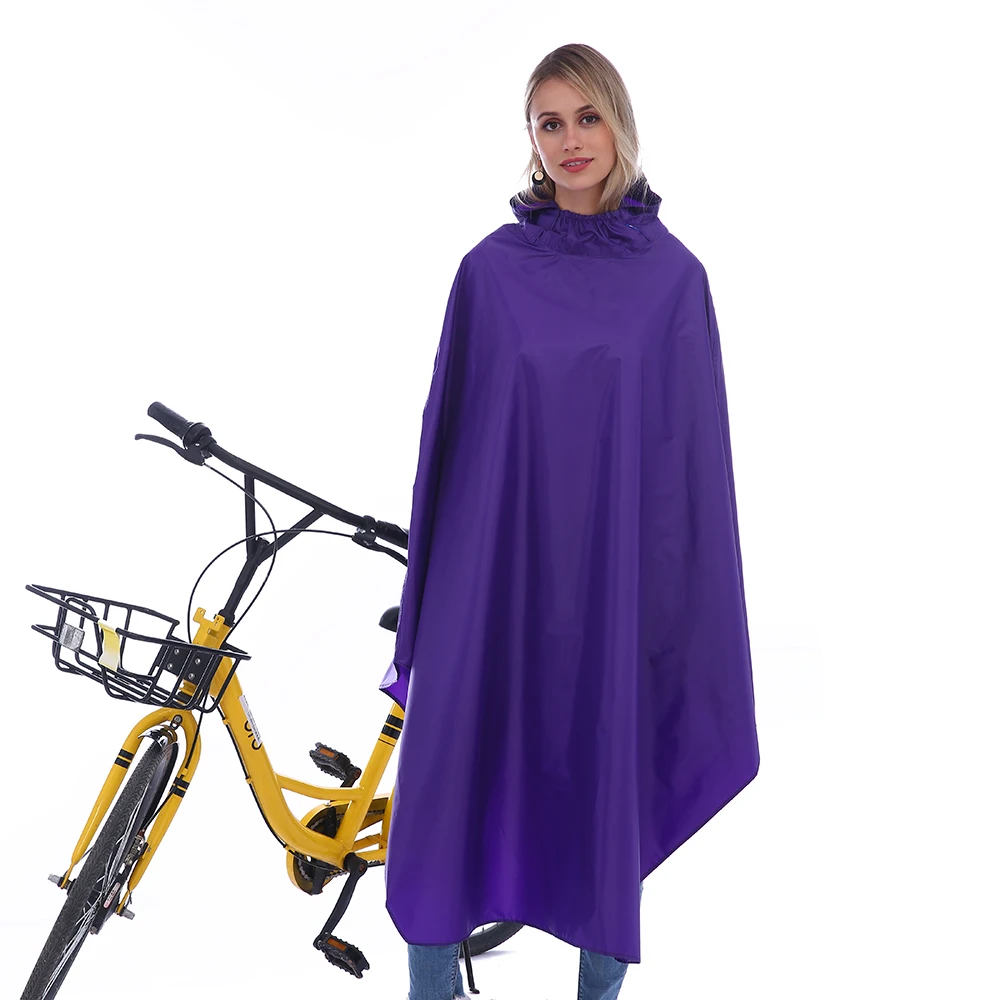 100% Motorcycle Bicycle Bike Polyester Unisex Cycling Rain Poncho Raincoat