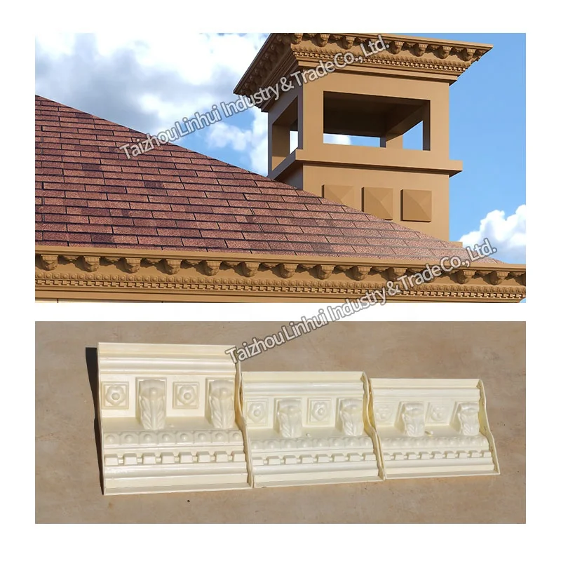 plastic mould cornice Moulding cast in place decorative Roof board Molds Eaves Molding cement concrete Exterior Wall Line moulds