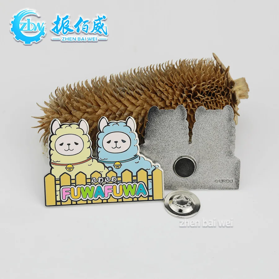 Professional Design Various Cartoon Animal Enamel Pin Custom Cute Funny Panda Little Sheep Brooch Clothes Lassel Pin Badge