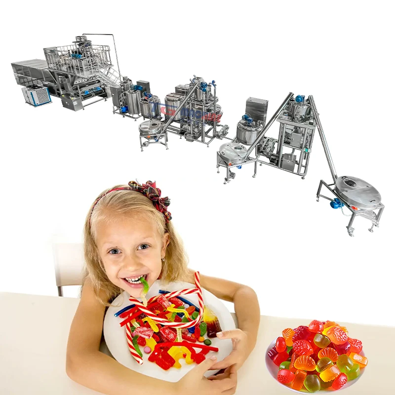 TG Machine fully automatic starchless gummy candy making machine for gummy ball candy with aluminum molds