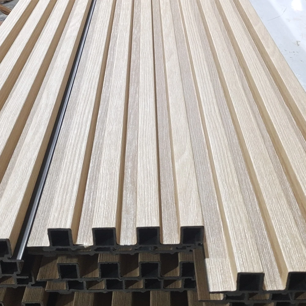 Factory Indoor Wood Plastic Composite PVC Wall Panel Decor Interior Eco-Friendly Fluted WPC Wall Panel Cladding