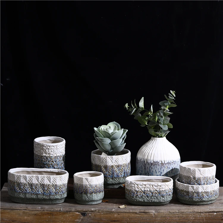 Creative unique design flower pots molds home decor cactus pot for indoor