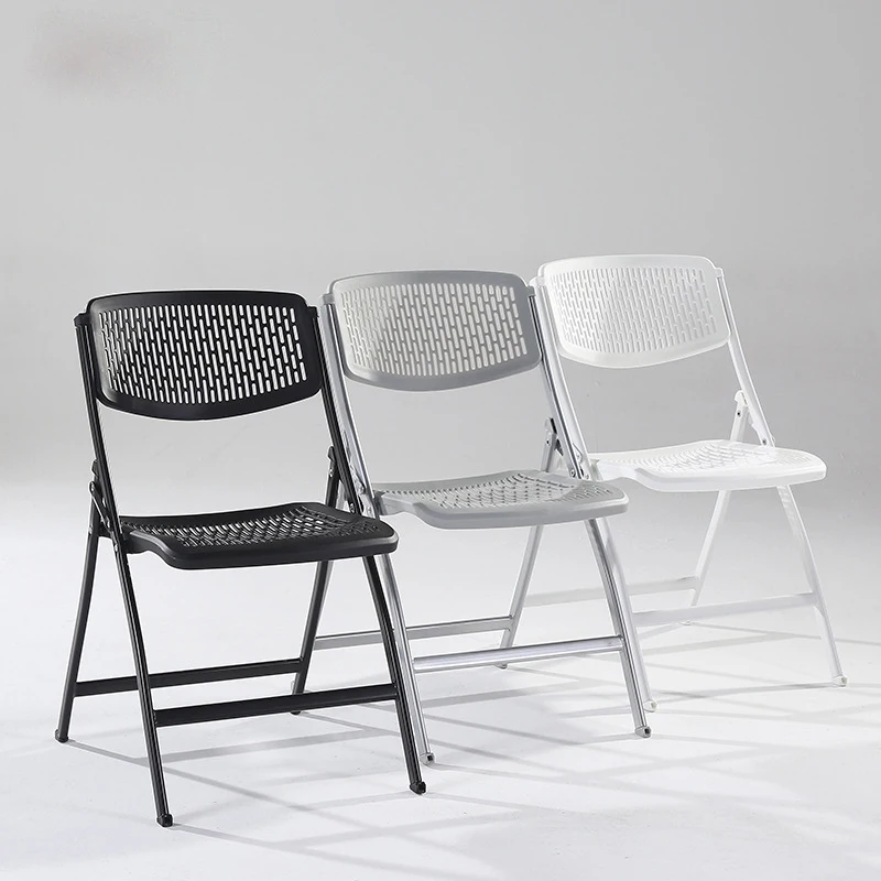 low price dining room furniture durable pp black plastic seat folding chair dining