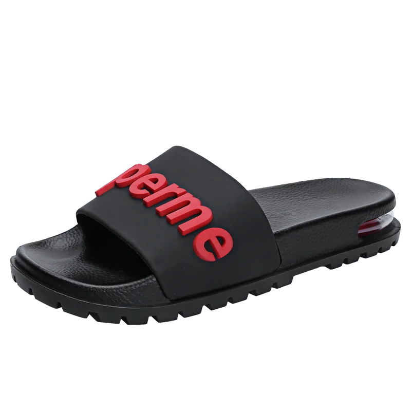 Rubber Outsole PVC Air Cushion Custom Slide Men  Oem Slides Slippers Mens Slippers Rubber Sandals