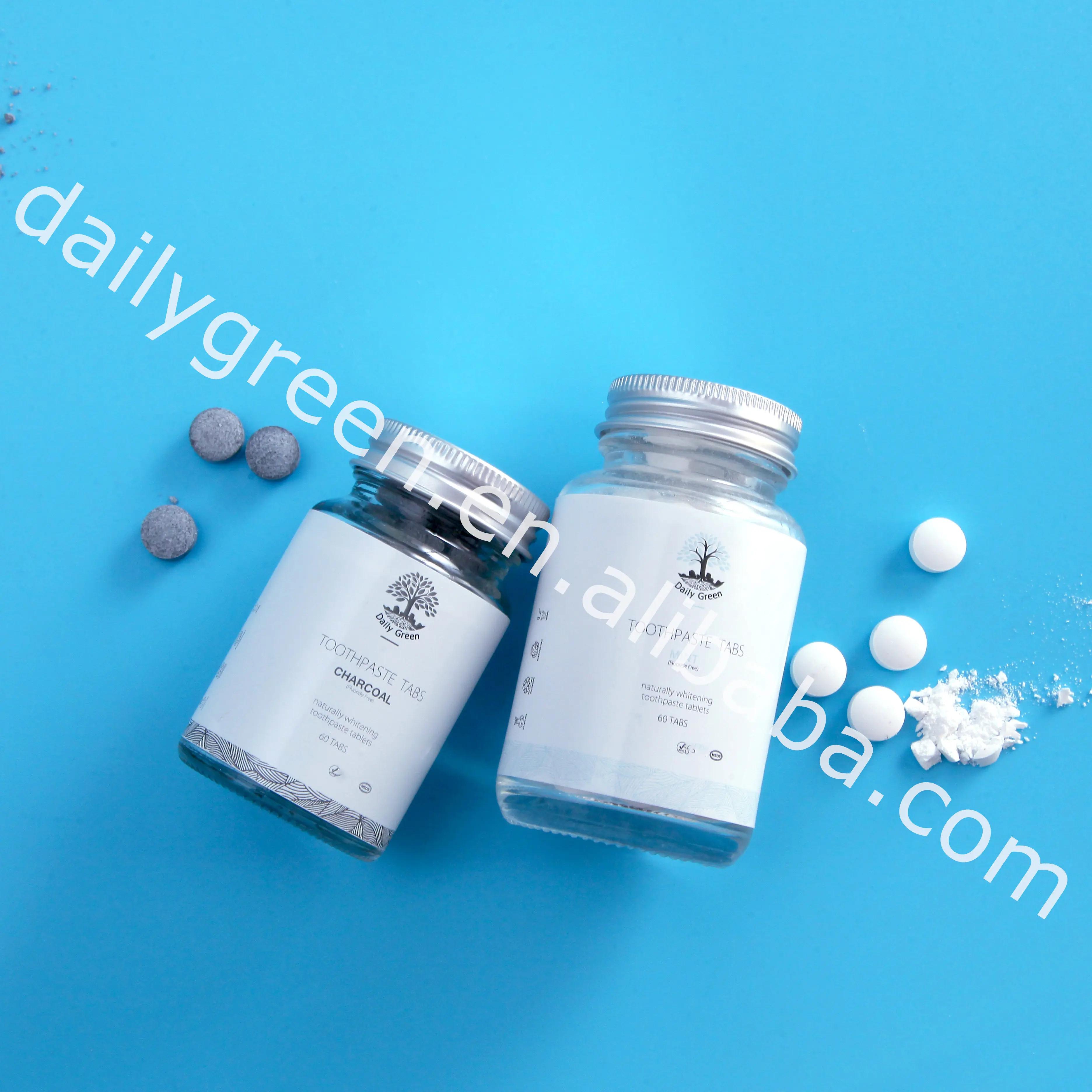 Tooth Paste-Toothpaste Tablets-Zero Waste Refillable-Eco Friendly-Mint Charcoal Paper