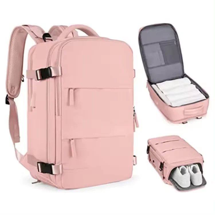 Wholesale Fashion Custom Logo Waterproof Large Capacity nylon Laptop Backpack Travel Hiking Backpack with USB Port