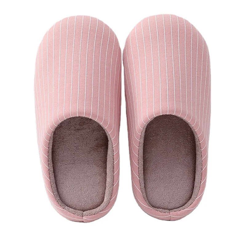 Soft Suede Cotton Winter Slippers Rubber Non-Slip Indoor Washable House Slides Wholesale Women Men Slippers