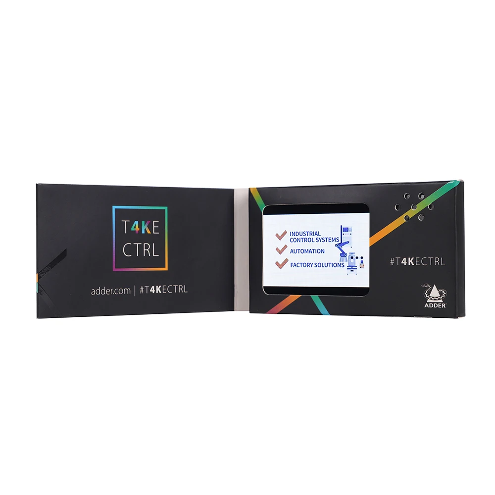 
video gift box greeting card lcd light contro 