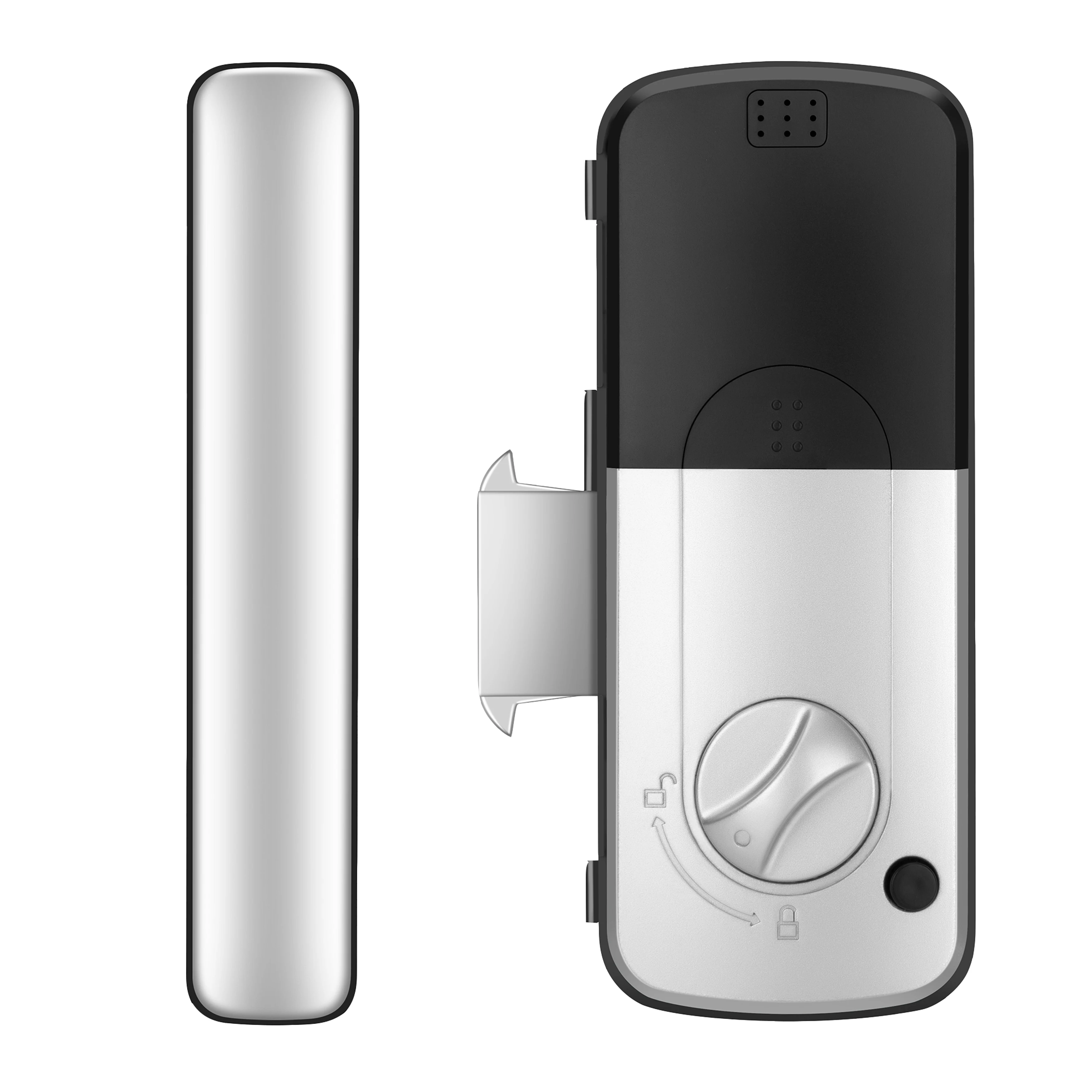 
Amazon office high security aluminum alloy Tuya smart sliding fingerprint magnetic glass door lock 