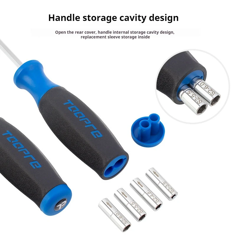 Toopre Tools Built-In Square Socket Internal Nipple Spoke Wrench Convenient Shop Tools with Spoke Wrench