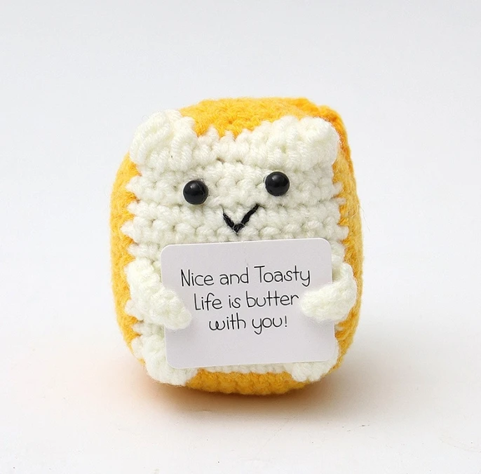 Handmade knitted potato doll emotional cucumber eggplant funny emoji pose creative gift