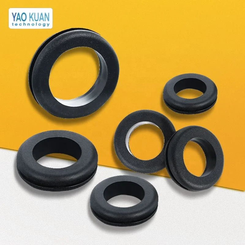 Customized Protection Coil Ring Rubber Cable Grommet Sealing Sleeve NBR Rubber Wear Protective Coil