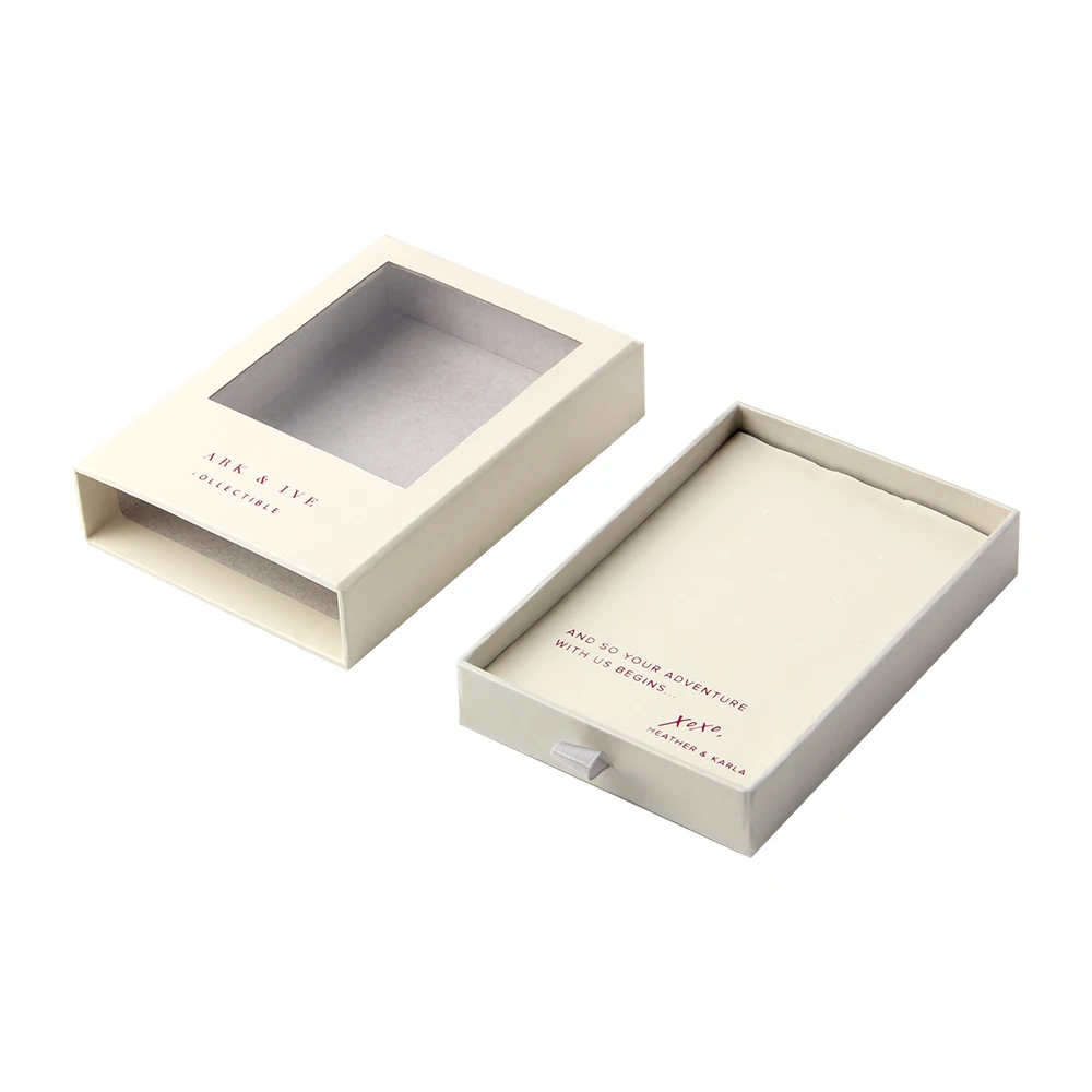 China manufacturers factory price customized logo coated paper cardboard luxury gift packaging clear jewelry box with window top