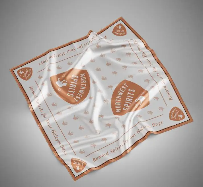 Low MOQ 100% SILK MEDIUM SIZE CUSTOM LOGO PRINTING SILK SCARF