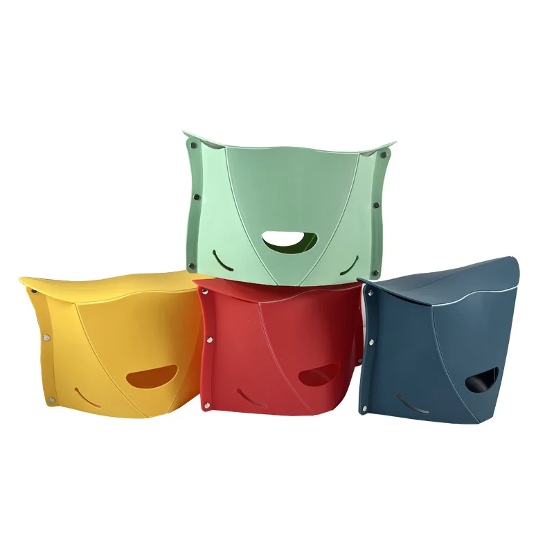 Multi-function Non Slip Plastic Chairs Portable Folding Step Stool Card Folding Shrink Stools Outdoor Camping Fishing Chair