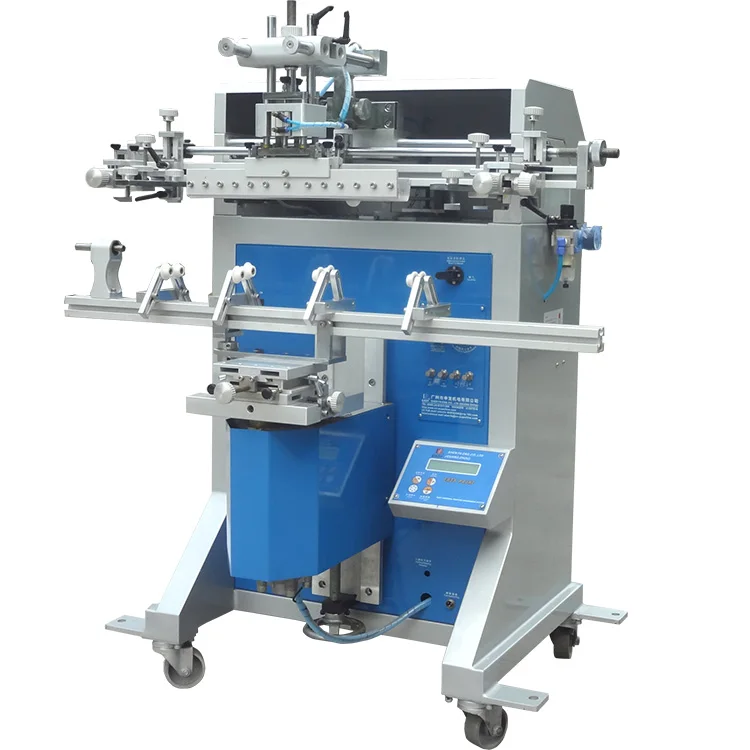 Screen Printer For Long Small Pole Plastic Fishing Rod Cylinder Tube Round Sticks Silk Screen PVC Pipe Screen Printing Machine