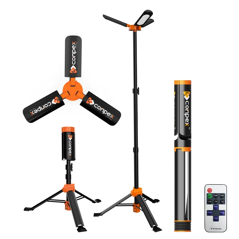 14000 Lumen Work Lights with Stand,Waterproof Outdoor Portable Flood Light,Adjustable Job Site Lighting for Garage Workshop