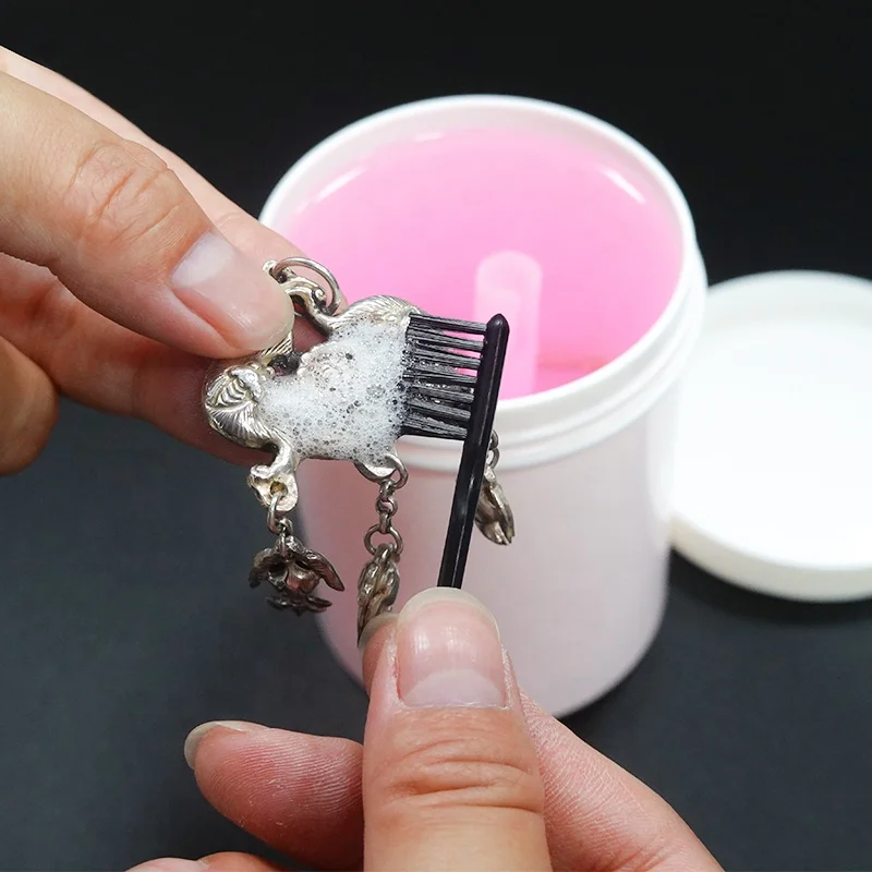 200ml Natural Jewelry Cleaner Liquid Non Toxic Liquid Solution Gold Silver Jewellery Cleaner Kit