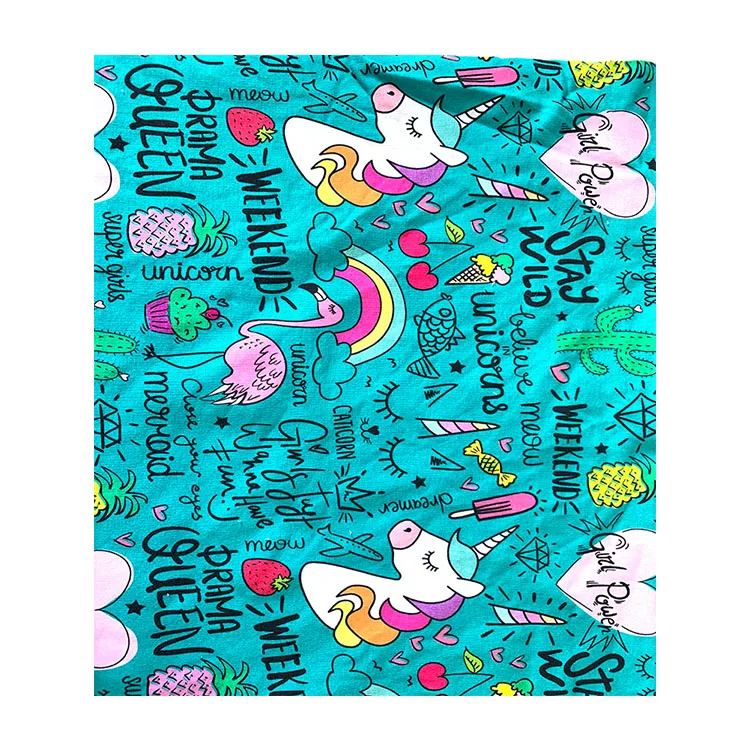 
100 cotton LOW MOQ Custom Digital Print French Terry Knit Fabric For hoodies fabric 