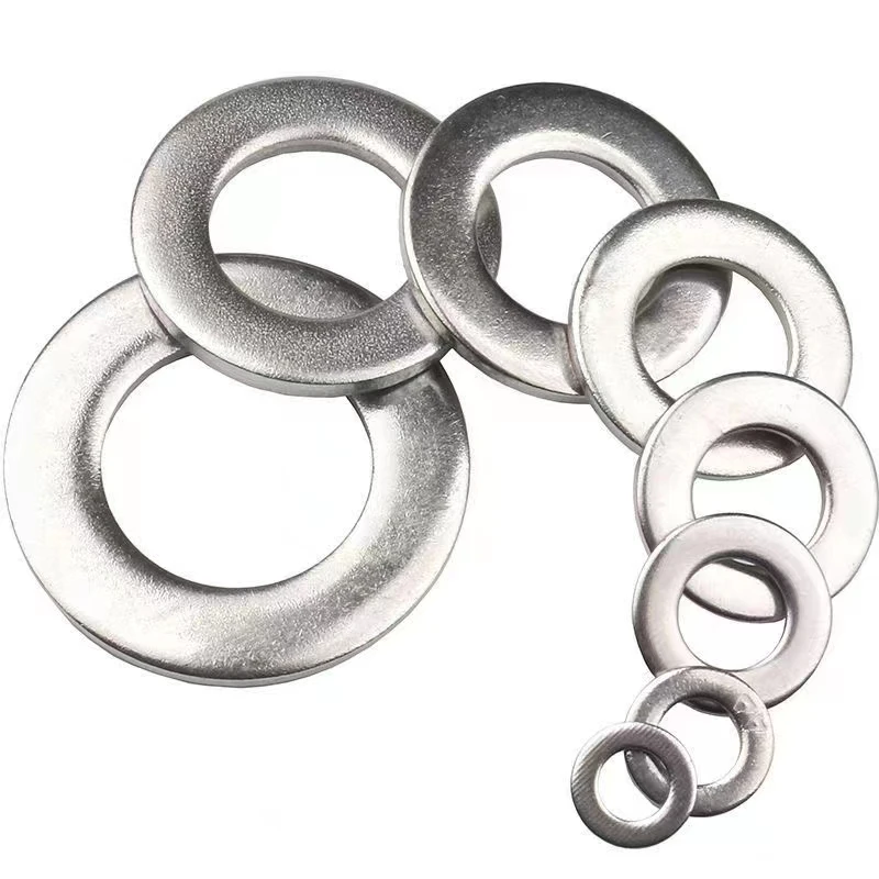 OEM factory price round plate carbon steel DIN125 zinc plated large plain steel M10 flat washer