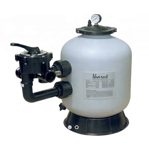 300mm swimming pool sand filter made of plastic side mounted with multiport valve filtration rate 50m3 as  filtration equipment