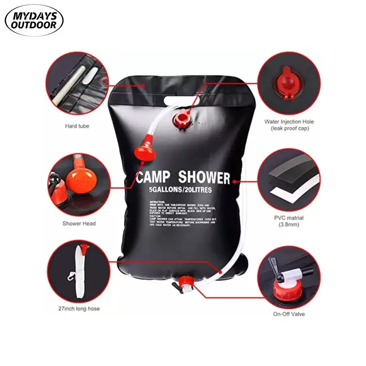MydaysOutdoor Durable Portable 40L Camping Shower Bag for Camping Beach Swimming Outdoor Traveling Camping Accessories