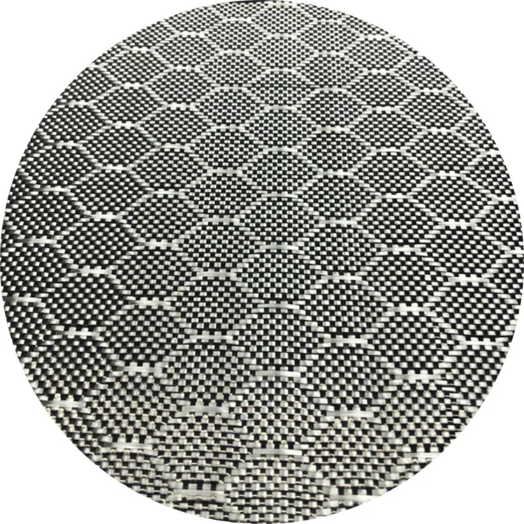 factory direct hexagon honeycomb glass fiber cloth hexagon glass and carbon hybrid  fabric