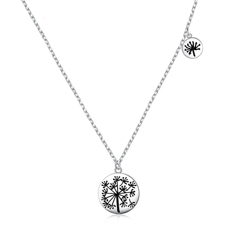 Meaning keeping love Dandelion Seed Sterling Sliver Pendant Charm Wish Necklace