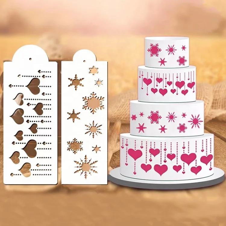 Пластиковый трафарет для торта