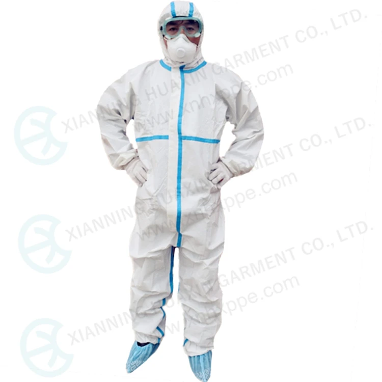 TYPE4B 5B 6B EN14126 Taped Seam Microporous Safety Coverall
