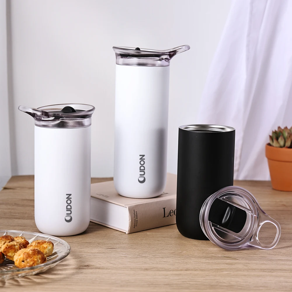 450 600ml Nice Design Tumbler Double Walled Stainless Steel Vacuum Insulated Coffee Mug with SK Push Lid