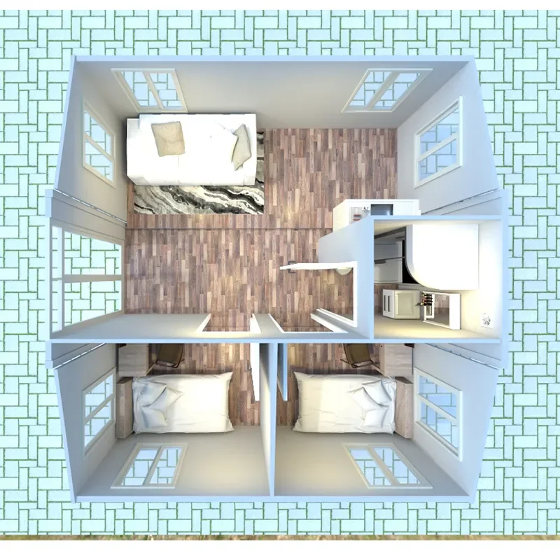 Factory directly sell rapid installation 20ft expandable modular container house with kitchen toilet