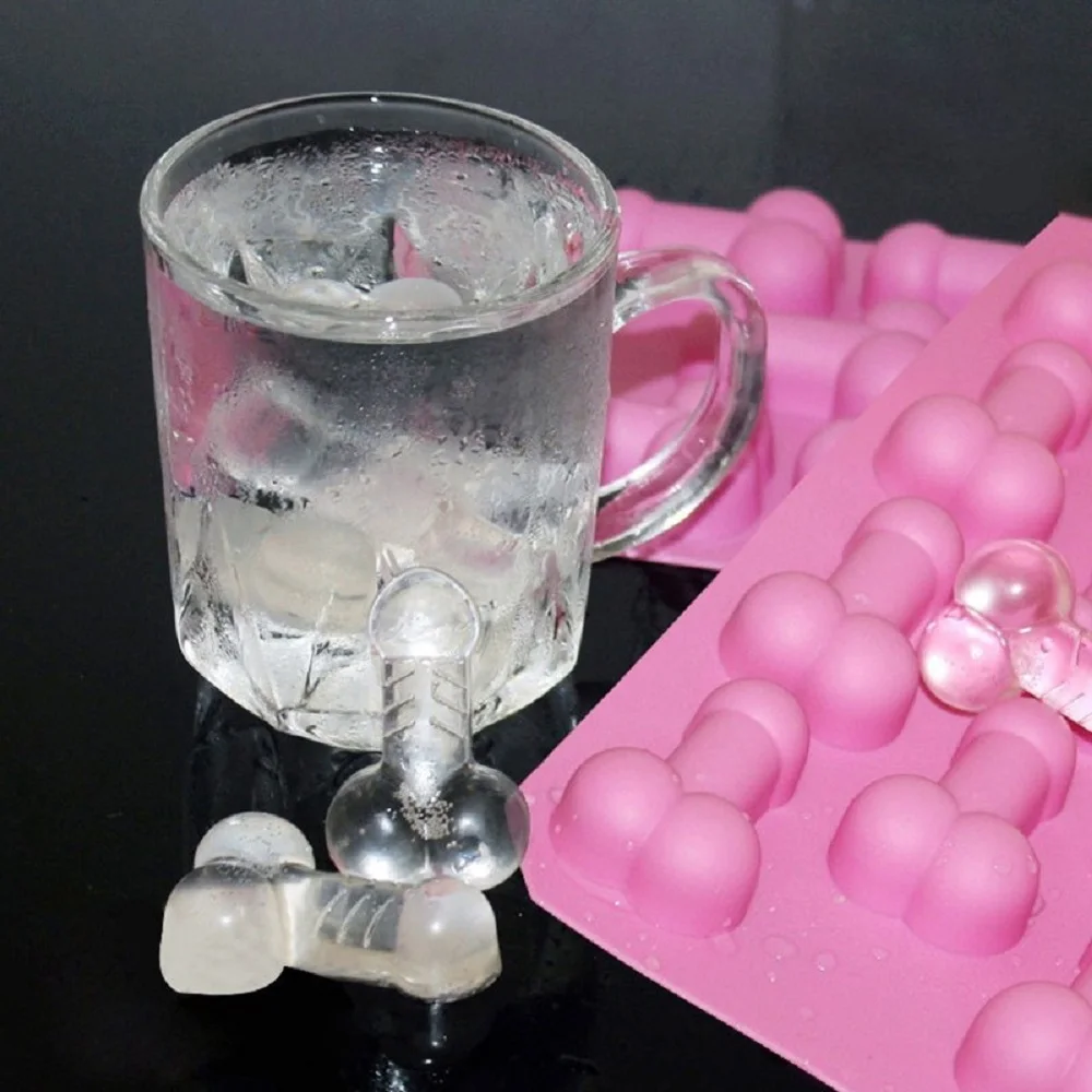 New Arrival 1pc Funny Sexy Penis Silicone Cake Mold 8 Holes Ice Cube Tray DIY Silicone Chocolate Molds Fondant Mold