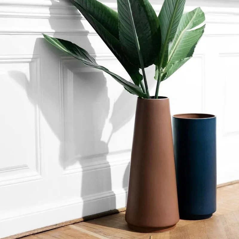 large glazed outdoor indoor big decorative standing tall ceramic porcelain floor flower vase for hotels home decor