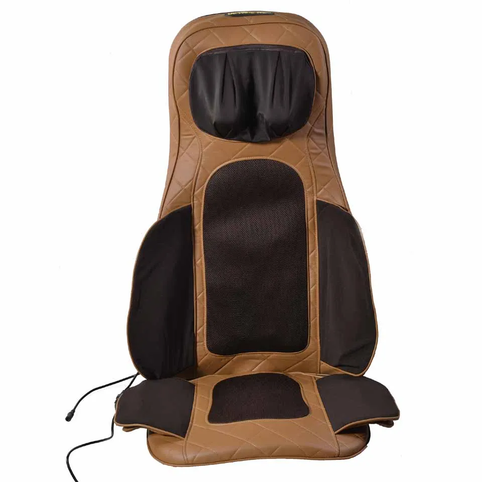 New Kneading Relax Shiatsu Infrared Roller Heating Full Back Body Vibration Massage Chair Cushion for Home Car Use
