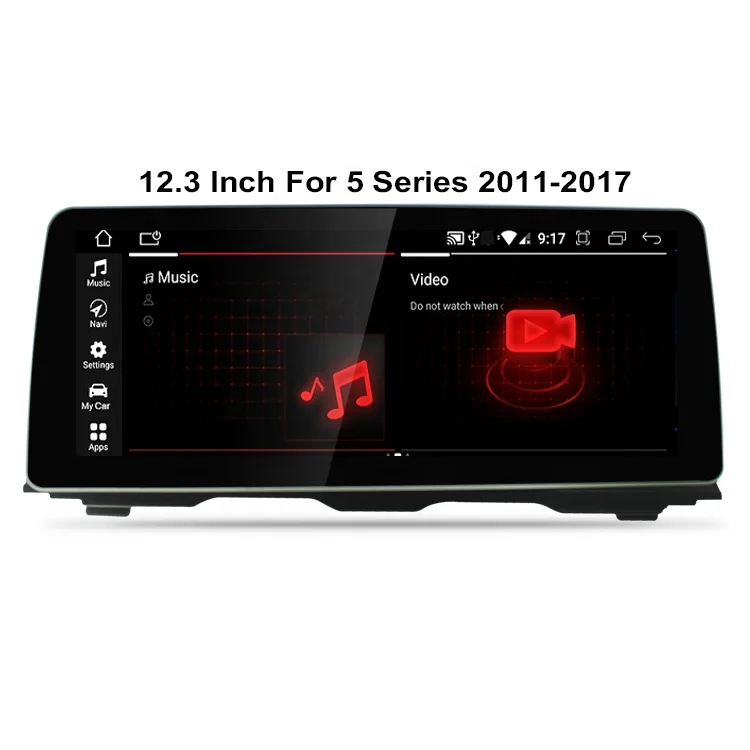 YZG 12,3 дюйма 4 + 64 ГБ 1920x720 большой экран Android Автомобильное видео для BMW F10 F11 5 серии 2011 2012 2013 2014 2015 2016