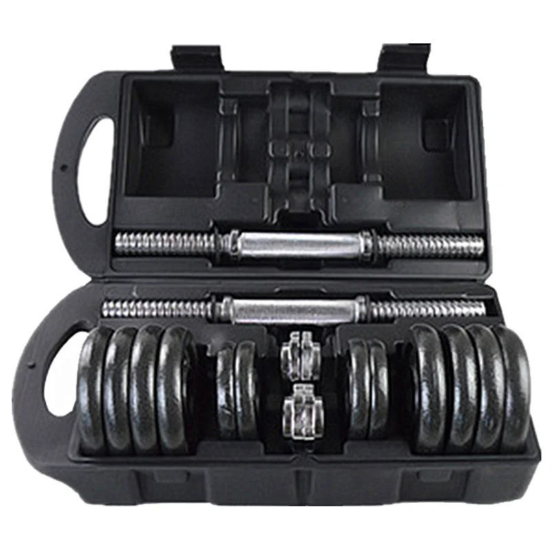 Chrome gift box adjustable  dumbbell  kit de pesas 15 kg mancuernas pesas ajustable