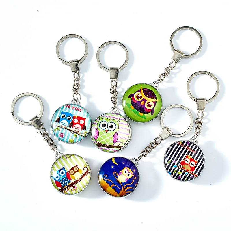 JY High Standard custom Crystal Souvenir key chain 3d Laser Engraving Crystal Glass Key chain