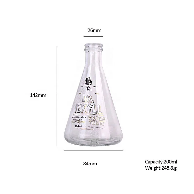 
200ml 700ml narrow mouth glass beaker flask for laboratory wholesale reagent bottle glassware 
