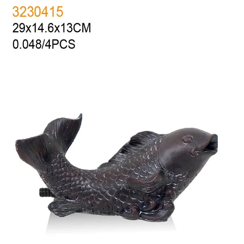 Garden Fountain Dragon Statue Resin Spouting Water Dragon Sculpture Weather Resistant Water Spray Dragon Statue