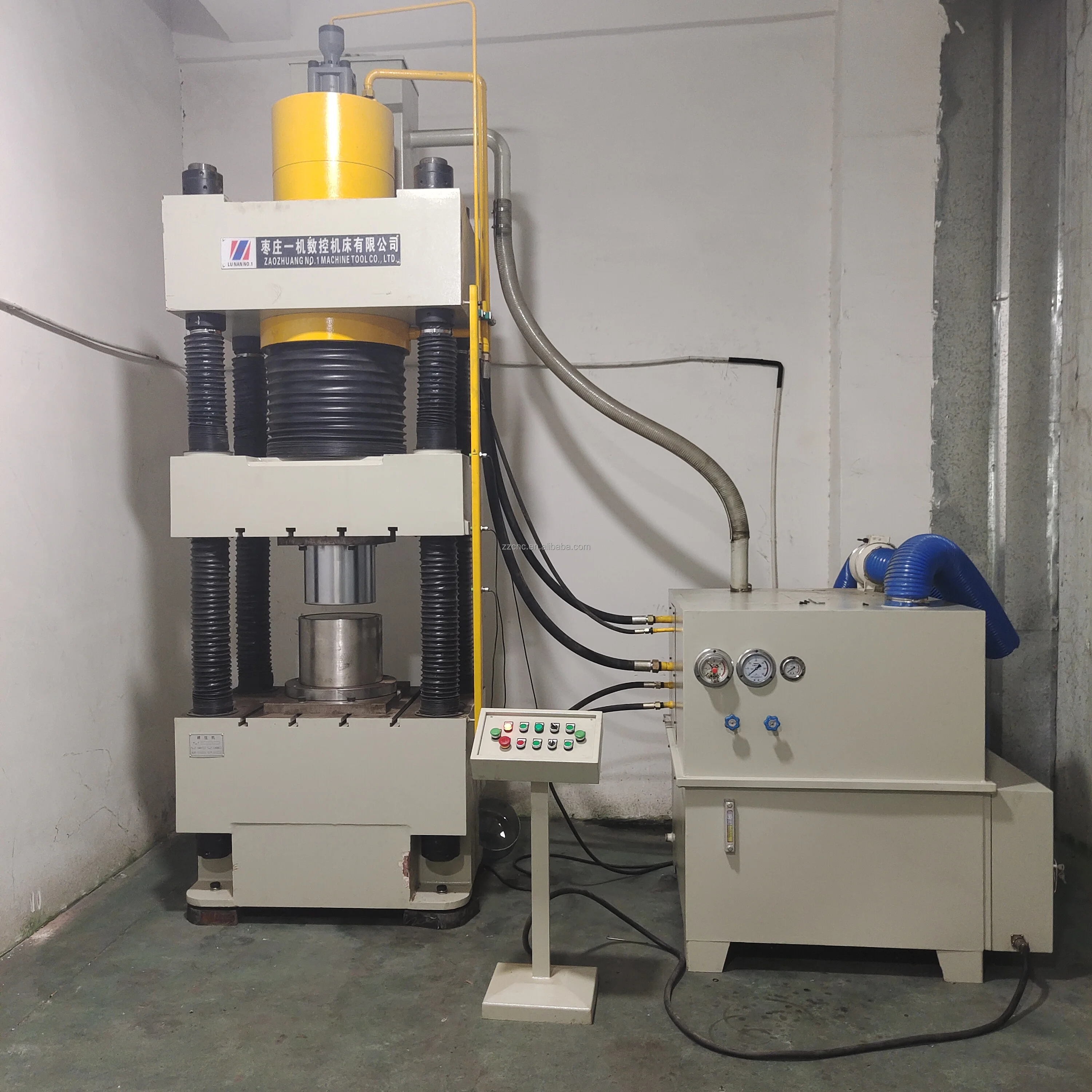 Drawing Press Machine 4 Column Metal End Forming Hydraulic Press