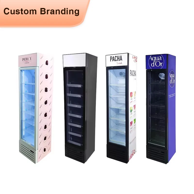 Meisda SC145B 145L Slim upright commercial beverage cooler refrigerator