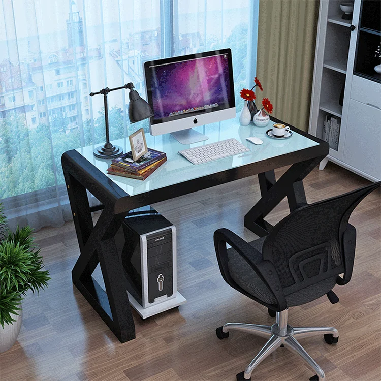 hot selling Nordic style luxury glass modern executive desk ergonomic  home furniture office computer desk
