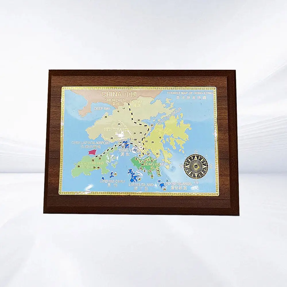 Modern Style Commemorative Metal Plaque with Wooden Frame Photo Frame Trophy for Warriors