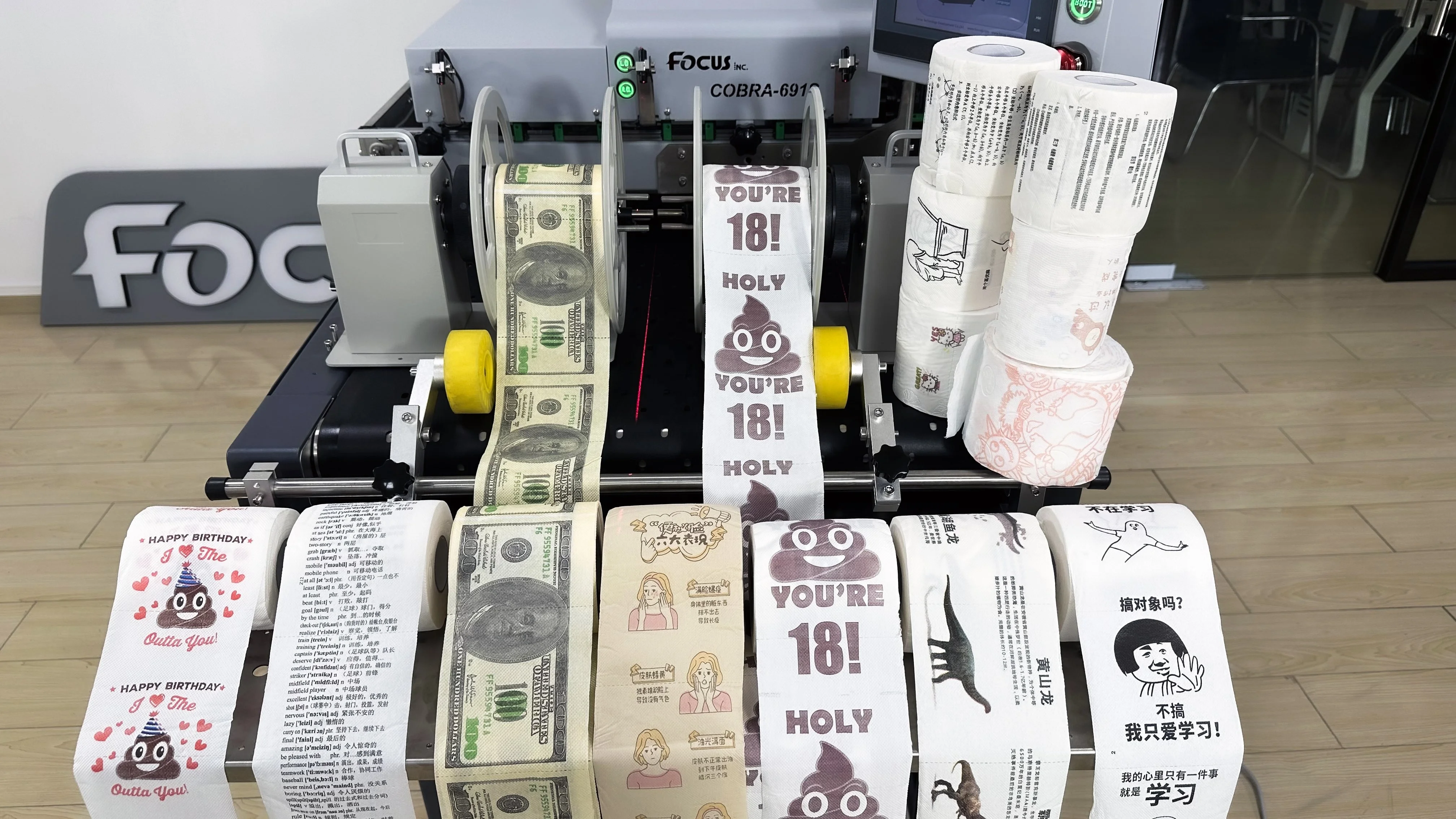 Single One Pass Digital Inkjet Printing on Corrugated Cardboard Paper Box Machine Direct to Packaging Focus Cobra-691s Printer