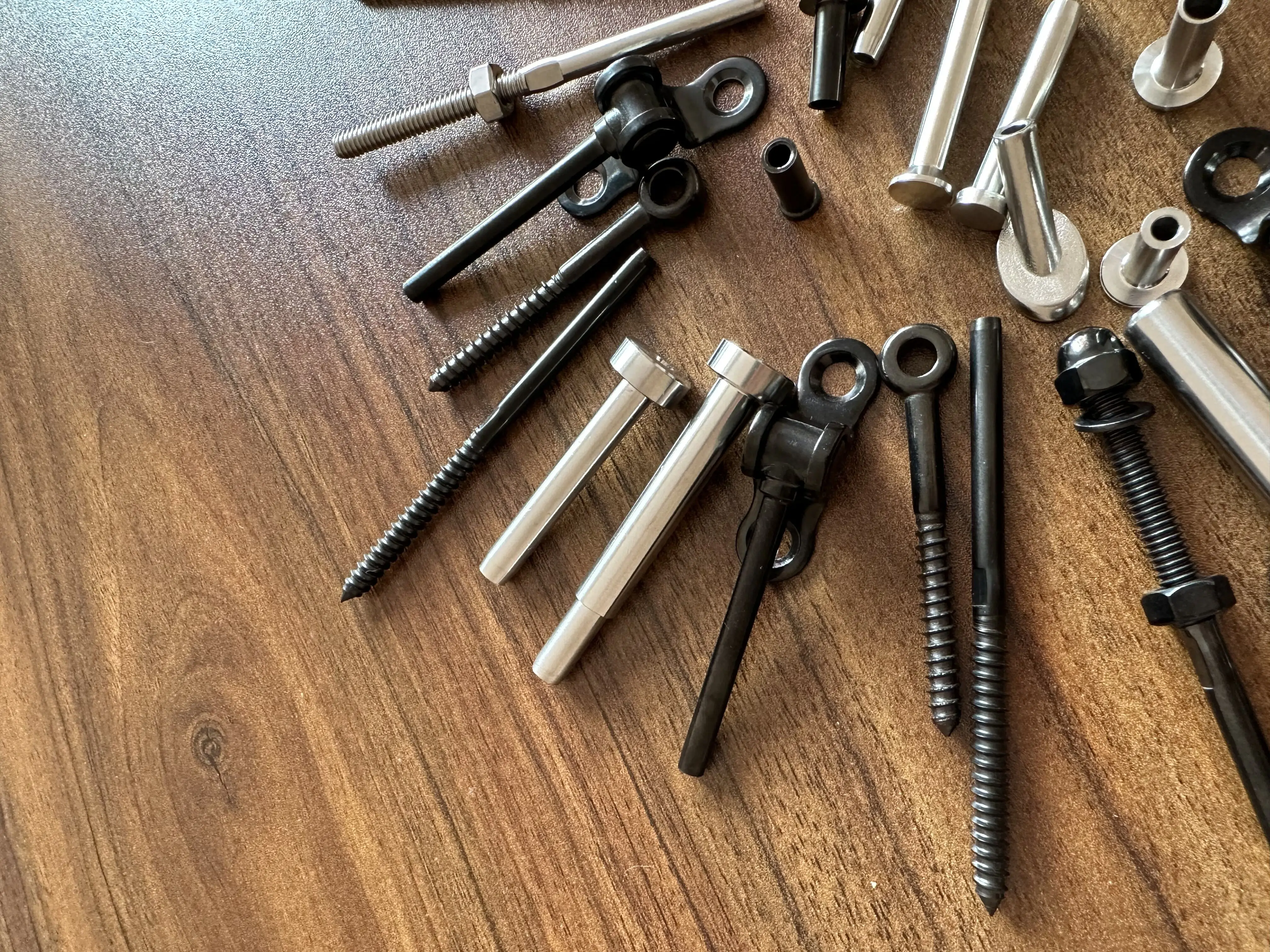 black stainless steel swag less wire cable railing kit hardware allen key socket wrench quick lock installation tool