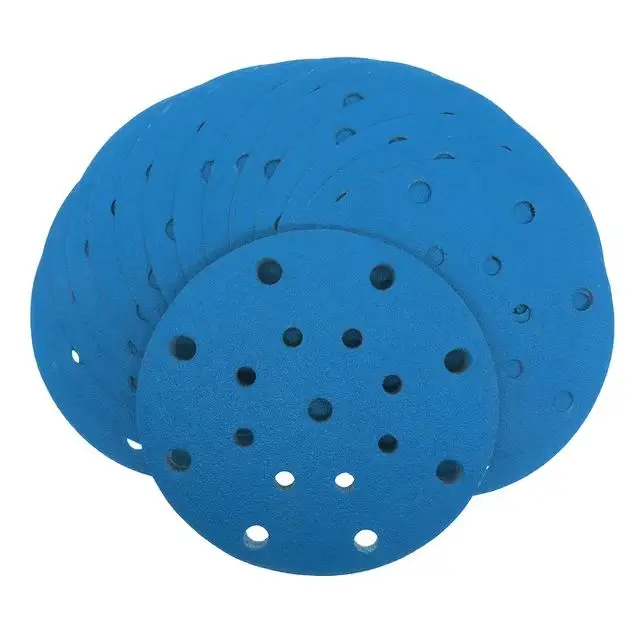 5 дюймов 125 мм керамическая 8 отверстий Влажная и сухая сверхпрочная крюковая и петлевая пленка, наждачная бумага для полировки краски кузова автомобиля