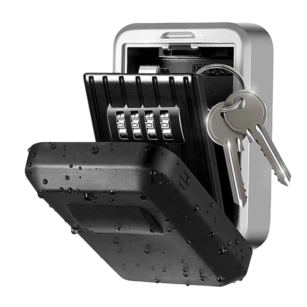 Wall Mounted/Padlock 4-Digit Combination Key Lock Storage Safe Security Box Home Office No MOQ Dropshipping E-commerce Store