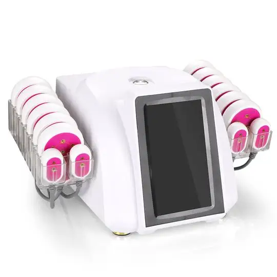 Портативный потеря жира 5 мВт лазерная указка Lipo лазер удаления целлюлита машина для похудения, украшенное мозаикой из драгоценных камней, 12 большие 4 небольших весла для коррекции фигуры аппарат