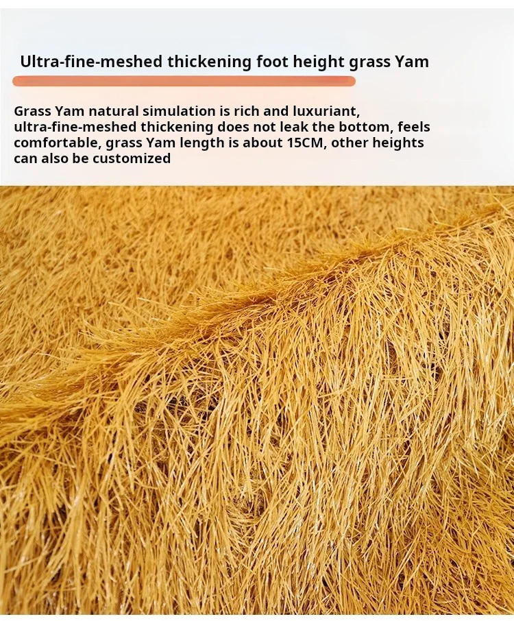 Artificial thatched roof straw floor hotel farmhouse scenic spot Pavilion B & B artificial lawn